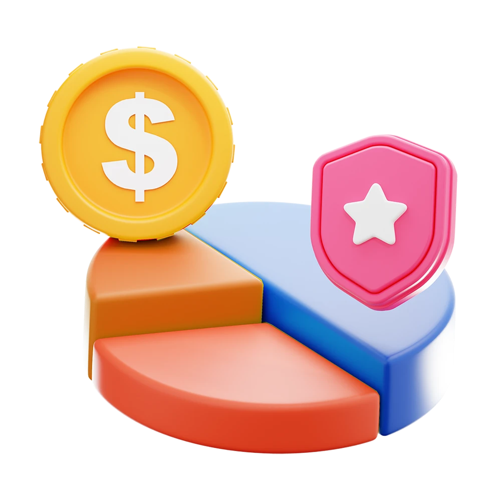 diversified portfolio mix d illustration